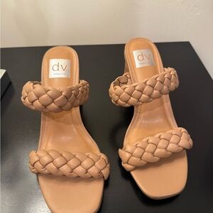 DV by Dolce Vita Tan Braided Slide Sandals